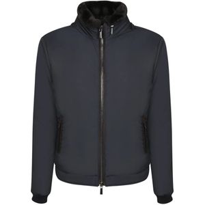 Moorer, Heren, Jassen, Blauw, Maat: 2XL Nylon,
