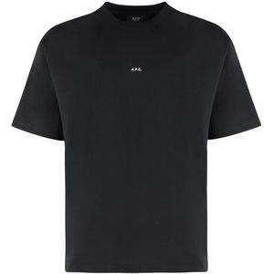 A.p.c., Heren, Tops, Zwart, Maat: L Katoen,