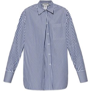 Sportmax, Dames, Blouses & Shirts, Blauw, Maat: M Katoen,