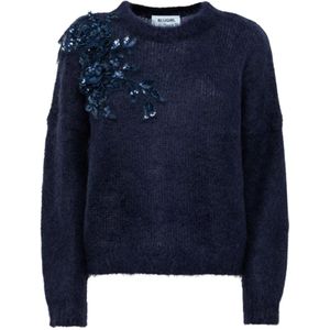 Blugirl, Dames, Truien, Blauw, Maat: M Wol,