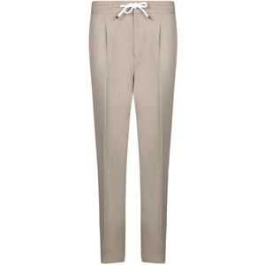 Brunello Cucinelli, Heren, Broeken, Beige, Maat: L Katoen,