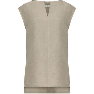 Max Mara, Dames, Blouses & Shirts, Beige, Maat: 2XS Linnen,