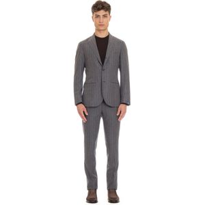 Barba, Heren, Pakken, Grijs, Maat: M