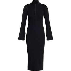 Moncler, Dames, Jurken, Zwart, Maat: XS Viscose,