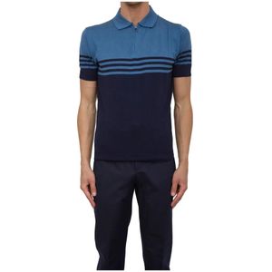 Corneliani, Heren, Tops, Blauw, Maat: L Katoen,