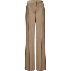 Max Mara, Dames, Broeken, Bruin, Maat: M Wol,