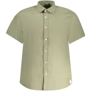 North Sails, Heren, Overhemden, Groen, Maat: M Linnen,