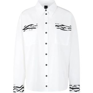Marc Cain, Dames, Blouses & Shirts, Wit, Maat: M Katoen,