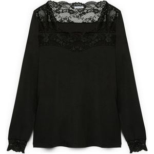 Fiorella Rubino, Dames, Blouses & Shirts, Zwart, Maat: XS Nylon,