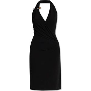 Versace, Dames, Jurken, Zwart, Maat: 3XS Viscose,