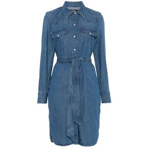 Ralph Lauren, Dames, Jurken, Blauw, Maat: L Katoen,