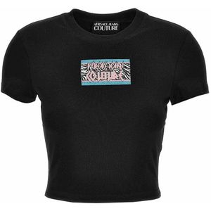 Versace Jeans Couture, Dames, Tops, Zwart, Maat: S