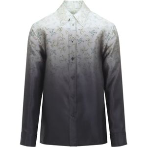 Jil Sander, Heren, Overhemden, Groen, Maat: XL Zijde,