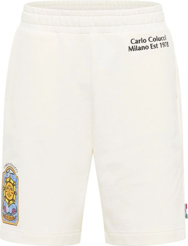 Carlo Colucci - Mystieke Tarot Sweatshorts - Korte Broeken - Wit - Heren