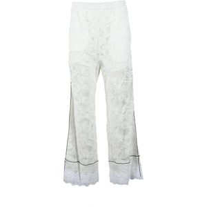 Msgm, Dames, Broeken, Wit, Maat: M Katoen,