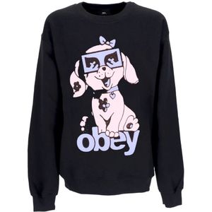 Obey, Heren, Sweatshirts & Hoodies, Zwart, Maat: L Katoen,