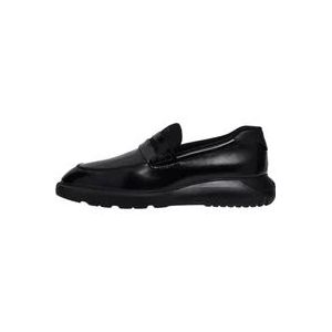 Hogan Zwarte Loafer met Memory Foam Voetbed en Lichtgewicht EVA Zool , Black , Heren , Maat: 41 EU