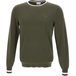 Sun68, Heren, Truien, Groen, Maat: XL Katoen,