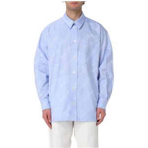 Kenzo, Heren, Overhemden, Blauw, Maat: S Katoen,