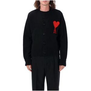 Ami Paris, Heren, Truien, Zwart, Maat: S Wol,