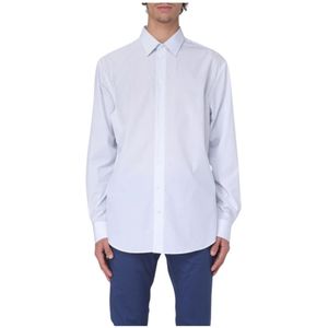 Emporio Armani, Heren, Overhemden, Wit, Maat: 2XL Katoen,