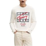 Tommy Jeans, Heren, Truien, Wit, Maat: XS Katoen,