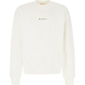 Marni, Heren, Sweatshirts & Hoodies, Beige, Maat: L Katoen,