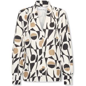 Helena Hart - Top Jozzy - Veelkleurig - Overhemd - Print Clash Camel