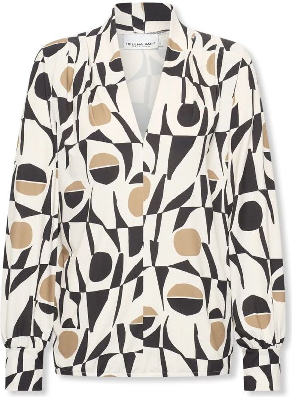Helena Hart - Top Jozzy - Veelkleurig - Overhemd - Print Clash Camel