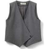 Sofie Schnoor - Virginia - Gilet - Grijs gemêleerd - Asymmetrische Snit