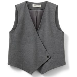Sofie Schnoor - Virginia - Gilet - Grijs gemêleerd - Asymmetrische Snit