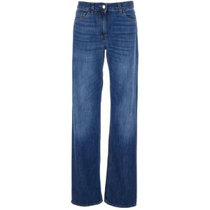 Elisabetta Franchi, Dames, Jeans, Blauw, Maat: W30