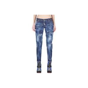 Dsquared2 Stoere Jennifer Skinny Jeans , Blue , Dames , Maat: 4XS