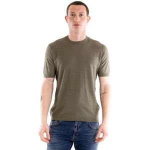Paolo Pecora, Heren, Tops, Groen, Maat: M Katoen,
