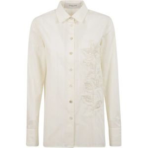 Golden Goose, Dames, Blouses & Shirts, Wit, Maat: M Katoen,