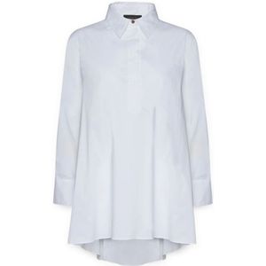 Elena Mirò, Dames, Blouses & Shirts, Wit, Maat: XS Katoen,