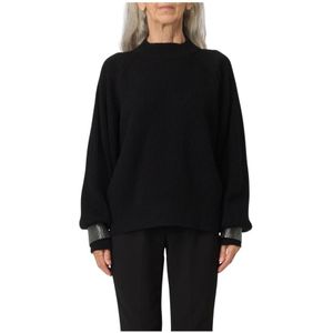 Brunello Cucinelli, Dames, Truien, Zwart, Maat: S