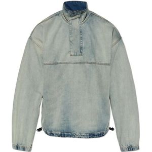 Diesel, unisex, Sweatshirts & Hoodies, Blauw, Maat: L Denim,
