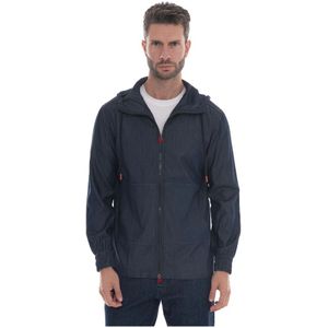 Kiton, Heren, Jassen, Blauw, Maat: 2XL Katoen,