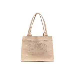 Ganni Shoulder Bags , Beige , Dames , Maat: ONE Size