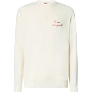 MC2 Saint Barth, Heren, Truien, Wit, Maat: S Wol,