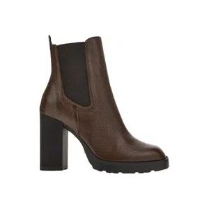 Hogan Stoere en vrouwelijke Chelsea Boot , Brown , Dames , Maat: 38 1/2 EU