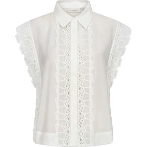 Copenhagen Muse, Dames, Blouses & Shirts, Wit, Maat: L Poliester,