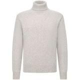 Boggi Milano - Merino Wool Polo Neck Jumper - Grijs - Heren - Vesten