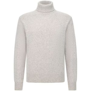 Boggi Milano - Merino Wool Polo Neck Jumper - Grijs - Heren - Vesten