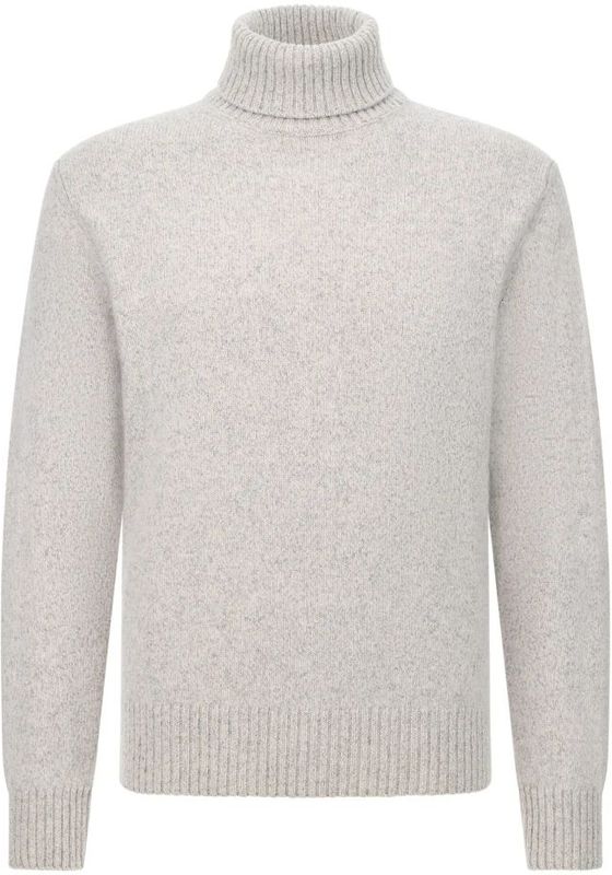Boggi Milano - Merino Wool Polo Neck Jumper - Grijs - Heren - Vesten