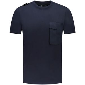 Ma.strum, Heren, Tops, Blauw, Maat: S Katoen,