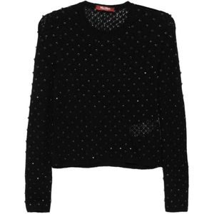 Max Mara, Dames, Truien, Zwart, Maat: L
