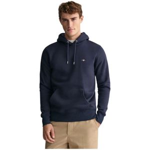 Gant, Heren, Sweatshirts & Hoodies, Blauw, Maat: S Katoen,
