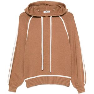 Twinset, Dames, Sweatshirts & Hoodies, Bruin, Maat: M Viscose,